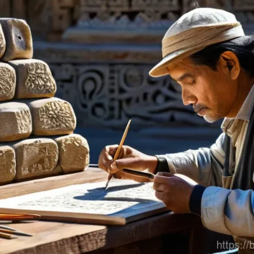 Home 21 문화재수리기술자 현장 기록의 중요성 - **Prompt 1: The Meticulous Artisan**
"A close-up, dynamic shot of a dedicated cultural heritage ...